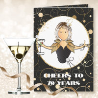 Elegant Glamourous Funny 70th Birthday Martini