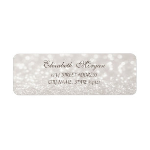 Elegant Glamourous  Glittery  Bokeh Address Label