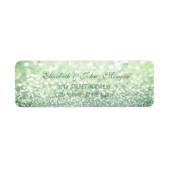 Elegant Glamourous Glittery Bokeh Address Label