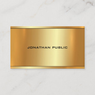 Elegant Glamourous Gold Look Professional Modern Business Card