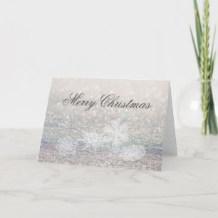 Elegant Glamourous Snowflake Christmas Cards