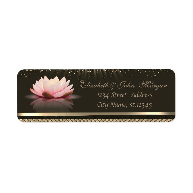 Elegant Glamourous  Stylish Shiny,Sequins Lotus (Front)