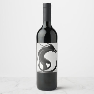 Elegant Glass Drink Bottle with Leak-Proof Lid Wine Label