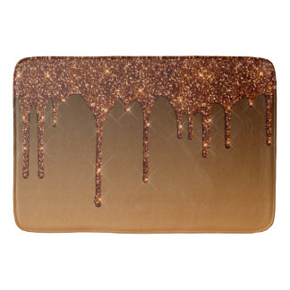 Elegant glitter bath mat