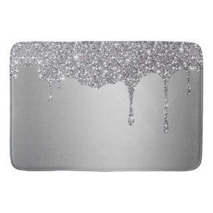 Elegant glitter bath mat