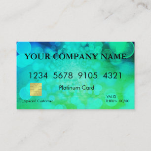 Elegant Glitter Bokeh Credit Card