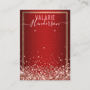 Elegant Glitter Brushed Metal and Earring Holder Business Card