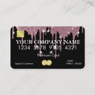 Elegant Glitter Credit Card