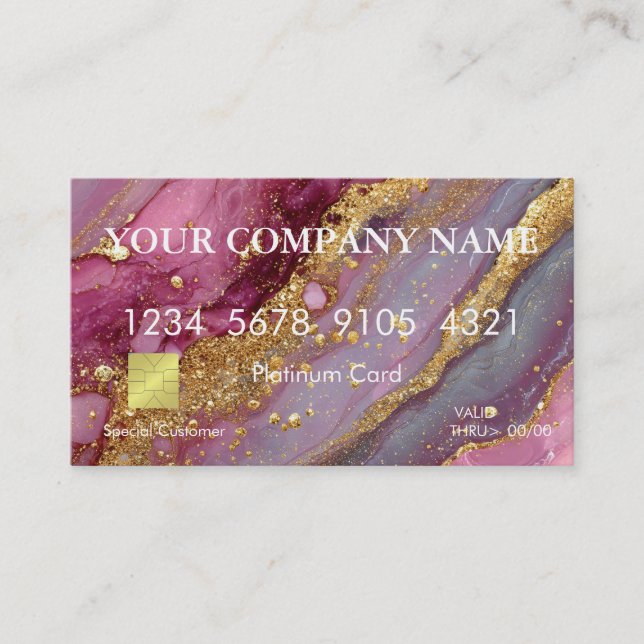 Elegant Glitter Credit Card (Front)