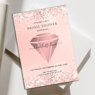 Elegant Glitter Diamond Einladung Invitation
