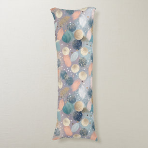 Elegant Glitter Dot & Brushstroke Abstract Body Pillow