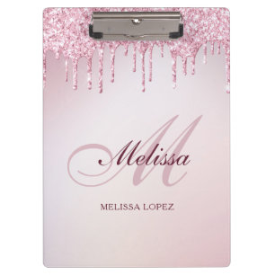 elegant glitter drip trendy clipboard