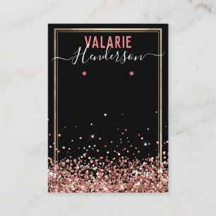 Elegant Glitter Earring Display  Business Card