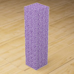 Elegant Glitter Encrusted Purple Diamonds Pattern Wine Box<br><div class="desc">Elegant girly encrusted purple diamonds glitter seamless pattern. Few colours available,  but any colour can be requested by email.</div>