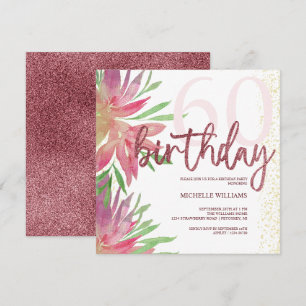 Elegant Glitter Gold Calligraphy Birthday