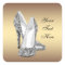 Elegant Glitter Gold High Heel Shoe Stickers
