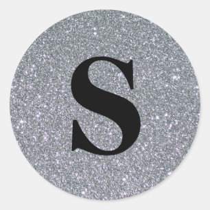 Elegant Glitter Gold Monogram Envelope Seal