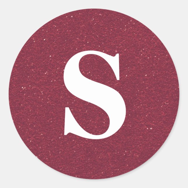 Elegant Glitter Gold Monogram Envelope Seal (Front)