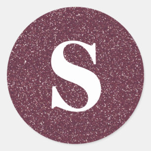 Elegant Glitter Gold Monogram Envelope Seal