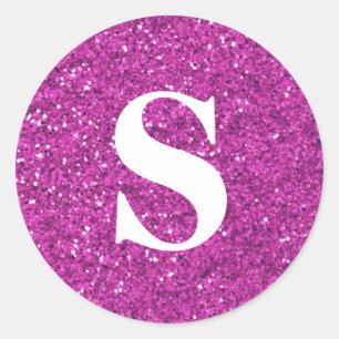 Elegant Glitter Gold Monogram Envelope Seal