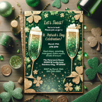 Elegant Glitter Gold St. Patrick's Day Party