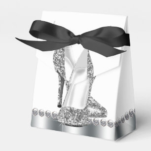 Elegant Glitter High Heel Shoe Favor Box