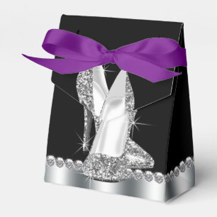 Elegant Glitter High Heel Shoe Favor Box