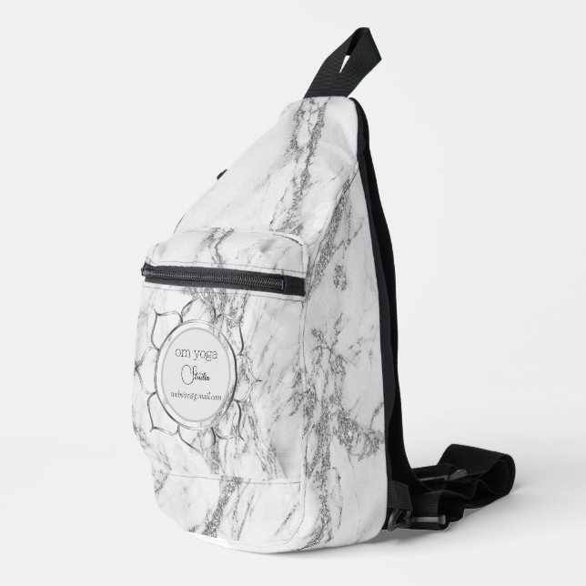 Elegant Glitter Marble Branding Sling Bag (Right Corner)