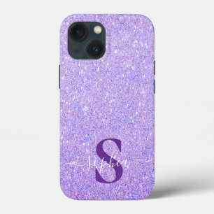 Elegant Glitter monogrammed Name iPhone 13 Mini Case