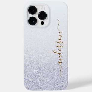 Elegant Glitter monogrammed Name Case-Mate iPhone 14 Pro Max Case
