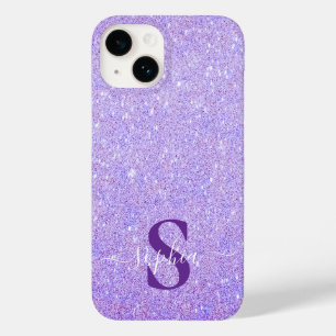 Elegant Glitter monogrammed Name Case-Mate iPhone 14 Case