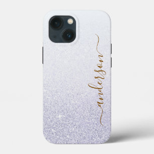 Elegant Glitter monogrammed Name iPhone 13 Mini Case