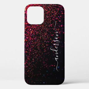 Elegant Glitter monogrammed Name iPhone 12 Pro Case