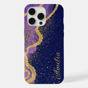 Elegant Glitter monogrammed Name iPhone 15 Pro Max Case