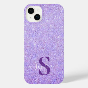 Elegant Glitter monogrammed Name iPhone 14 Plus Case