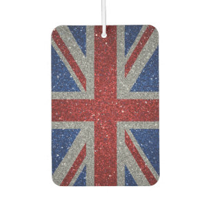 Elegant glitter Patriotic U.K. flag Air Freshener