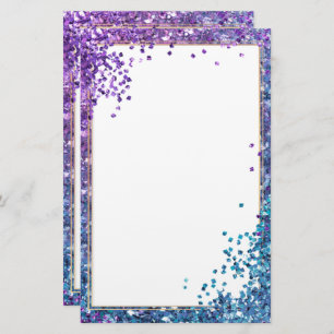 Elegant glitter stationery