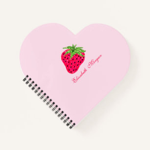 Elegant Glitter Strawberry  Notebook