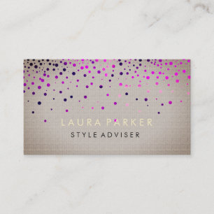 Elegant Glitter Subtle Cream Faux Background Business Card
