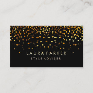 Elegant Glitter Subtle Gold Faux Background Business Card
