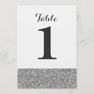 Elegant Glitter Wedding Table Number Cards