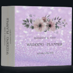 Elegant Glittery Bokeh  Floral Wedding Binder<br><div class="desc">Elegant chic floral wedding planner.</div>