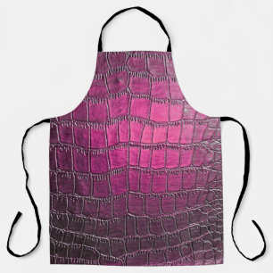 Elegant, glossy, embossed skin leather texture in apron