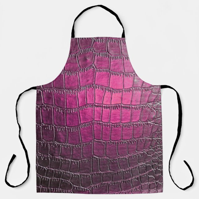 Elegant, glossy, embossed skin leather texture in  apron (Front)