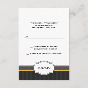 Elégant Gold 50th Anniversary carte de réponse RSV