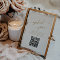 Elegant Gold 5x7" Table Number with Photo QR Code