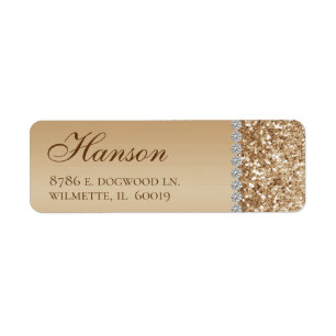 Elegant Gold 70th Birthday Return Adresse