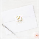 Elegant Gold 80th & Legendary Birthday Square Sticker<br><div class="desc">Elegant Gold 80th & Legendary Birthday Sticker. Celebrate a truly legendary milestone with these elegant 80th birthday stickers. This design is perfect for honouring a loved one on their special day. The timeless layout and faux metallic finish give it a premium look while keeping it warm and personal. Ideal for...</div>