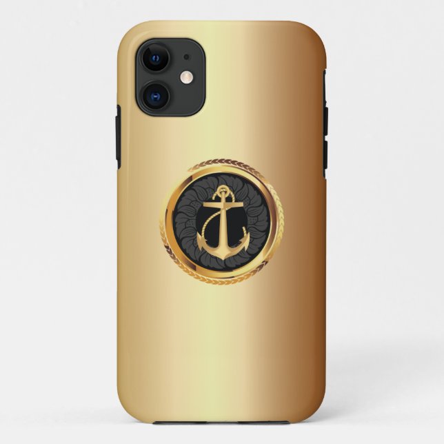 Elegant Gold Anchor Nautical iPhone 5 Case (Back)