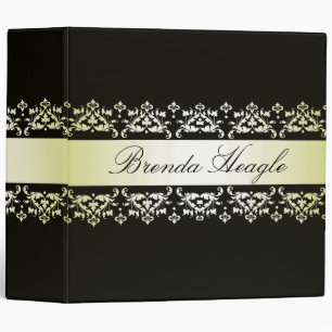 Elegant Gold and Black Avery Binder